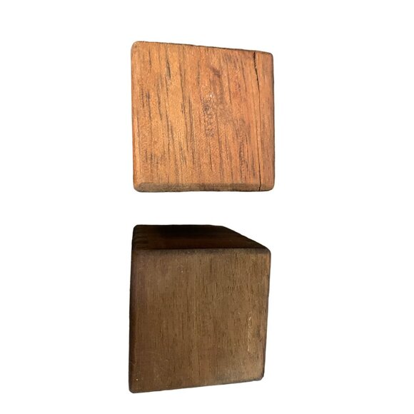 Vintage Wooden Salt Pepper Shaker Set Yellow Pattern Japan MidCentury Modern - Picture 15 of 16